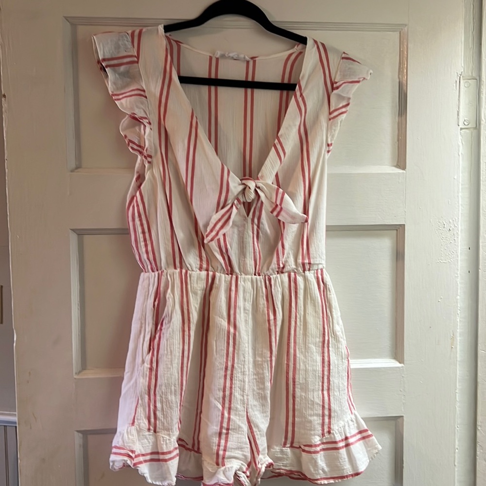 BCBG Striped Romper